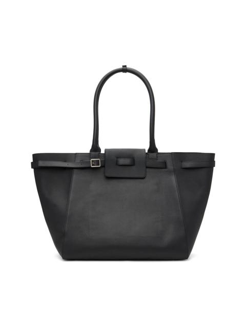 Black Large Belted Cabas Tote
