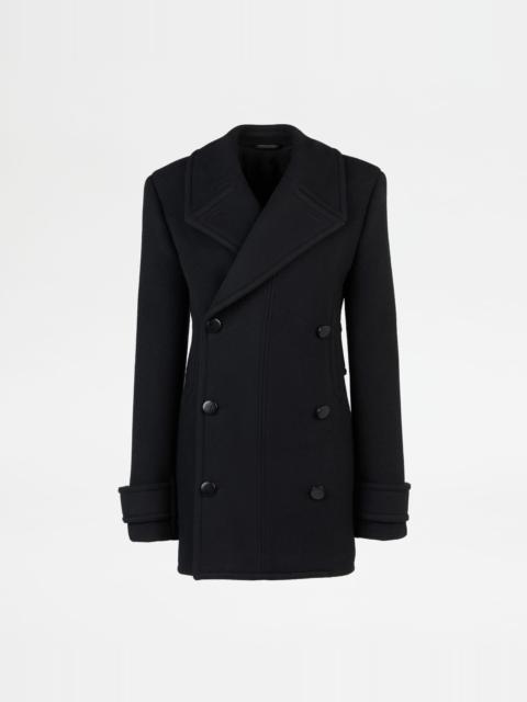 PEACOAT IN WOOL - BLACK