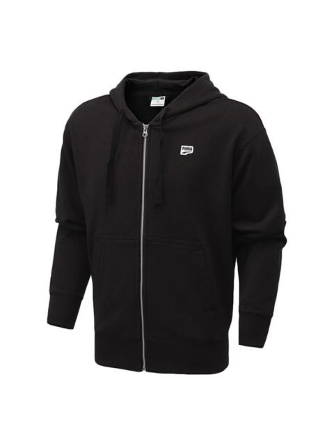 PUMA Downtown Hooded Jacket 'Black White' 531427-01