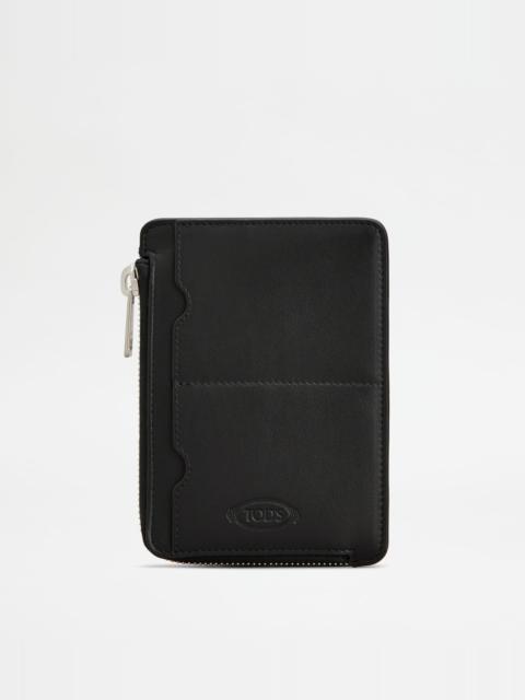 POUCH IN LEATHER SMALL - BLACK