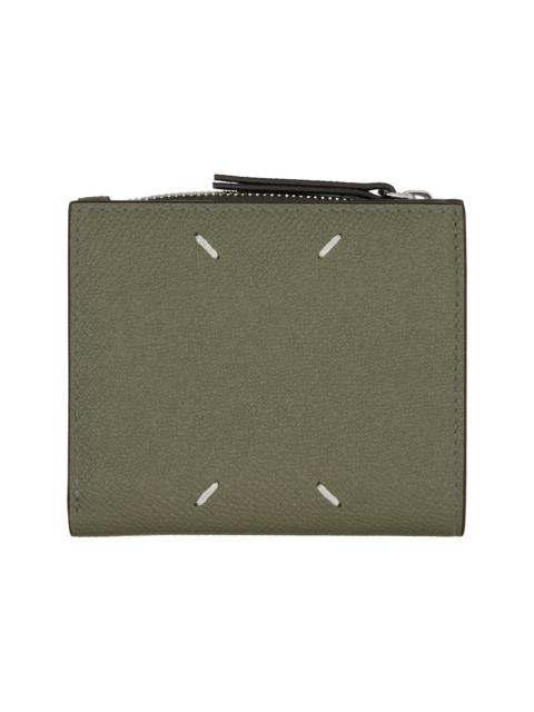 Khaki Four Stitches Wallet