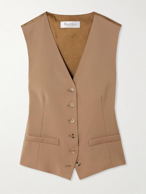 Zuai Wool And Satin-jacquard Vest