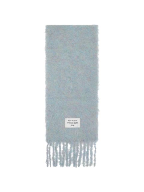 Blue Logo Wool Scarf