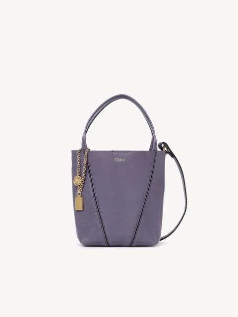 SMALL CHLOÉ SPIN TOTE BAG IN GRAINED LEATHER