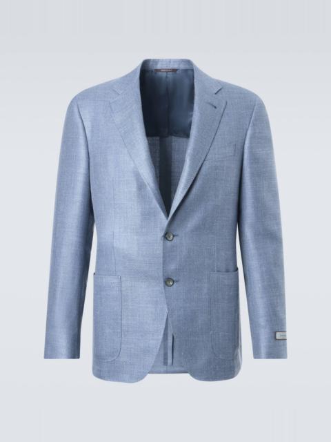 Wool, silk, and linen blazer