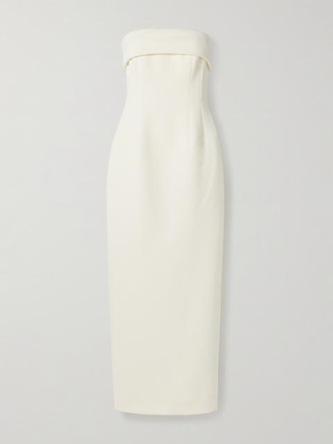 Keeley Strapless Cloqué Maxi Dress