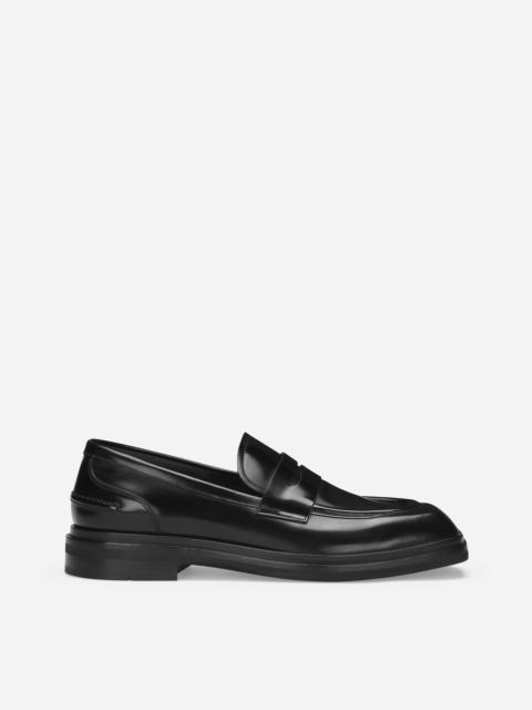Brushed calfskin loafers