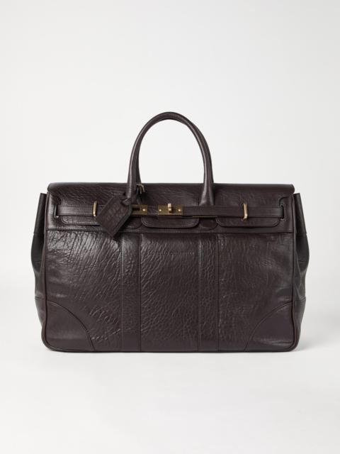 Textured grain leather country bag