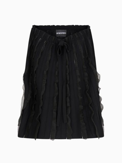 RUCHED VISCOSE KNIT TOP