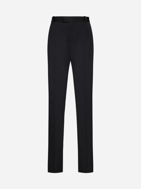 Wool slim-fit trousers