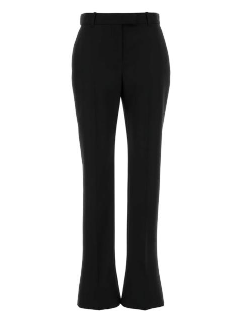 wool flared trousers