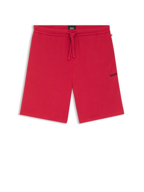 COTTON-BLEND PAJAMA SHORTS WITH EMBROIDERED LOGO