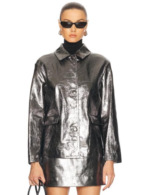 Foil Leather Jacket