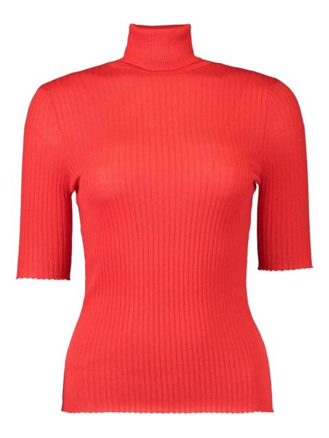 short-sleeve turtleneck top