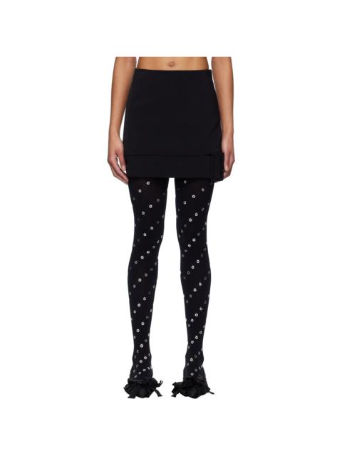 Black Belt-Detail Mini Skirt