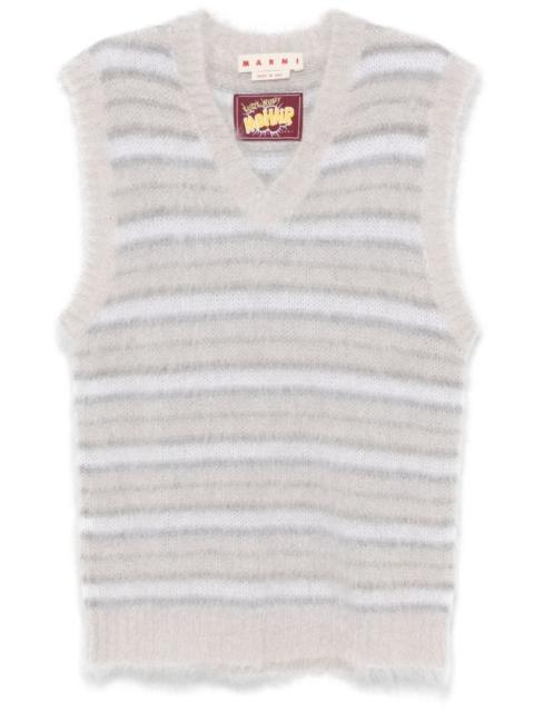 stripped knitted vest