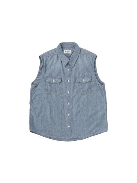 CUT OFF SHIRT CHAMBRAY INDIGO