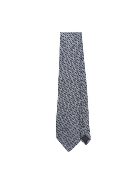 pattern-jacquard silk tie