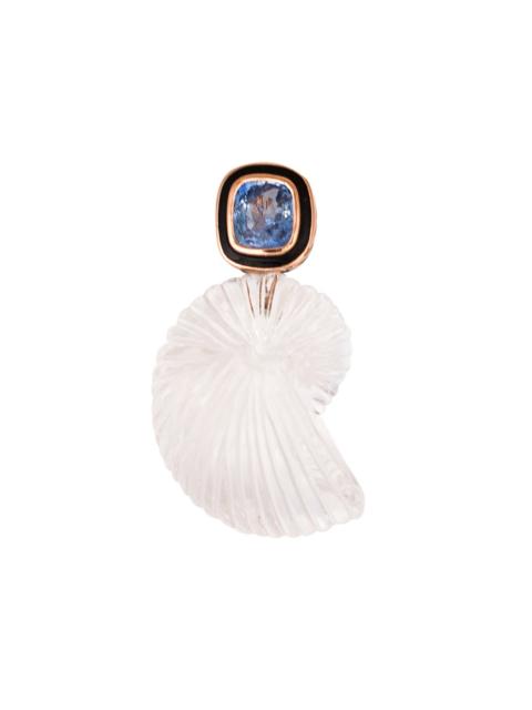 Sapphire Nautilus Shell Pendant