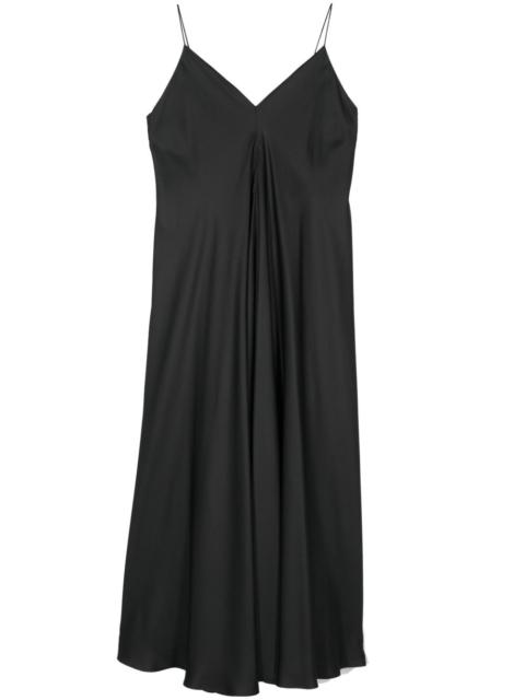 asymmetric silk dress