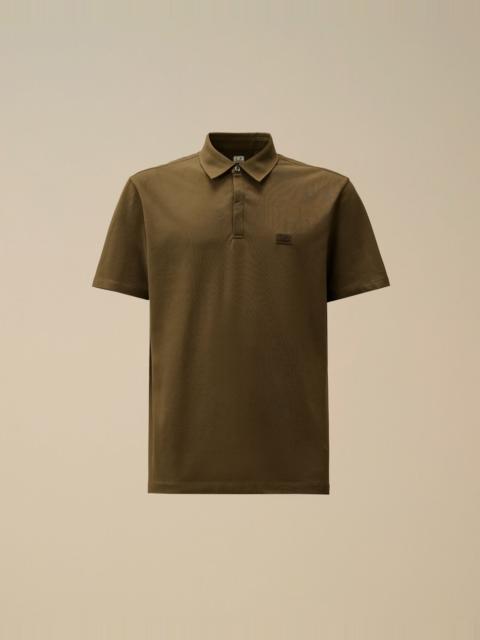 Stretch Piquet Three-Button Logo Polo