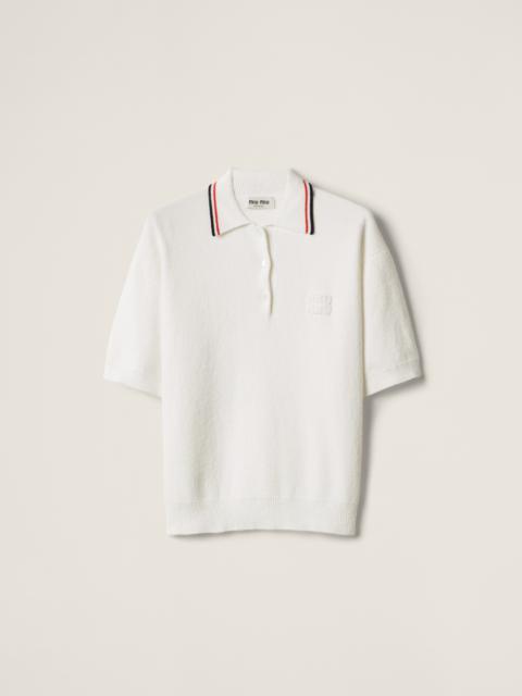 Cotton knit polo shirt