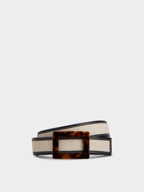 Belle Vivier Belt in canvas