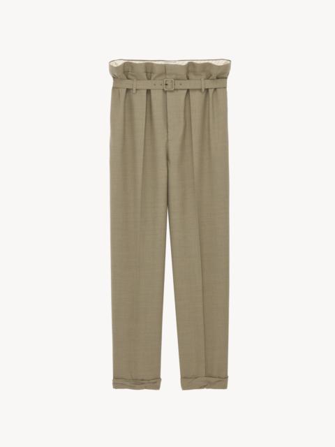 PAPERBAG PANTS IN WOOL GABARDINE