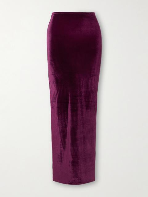 Cavana Stretch-velvet Maxi Skirt