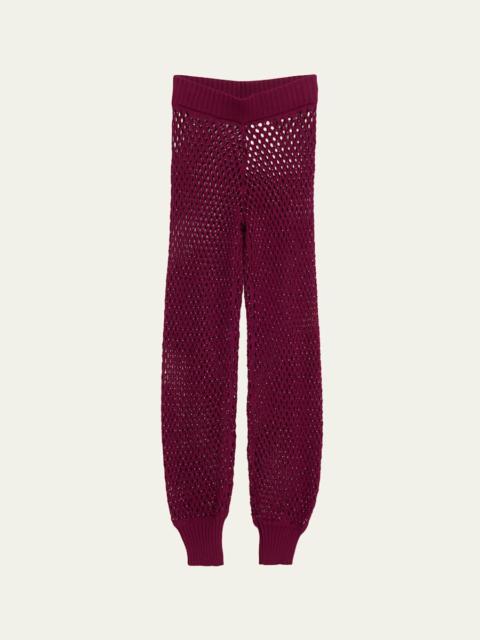 Antilles Crystal Crochet Knit Jogger Pants