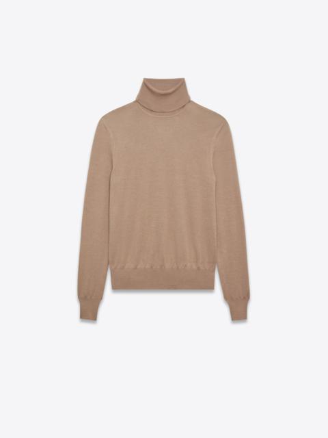 turtleneck sweater in cashmere, wool and silk