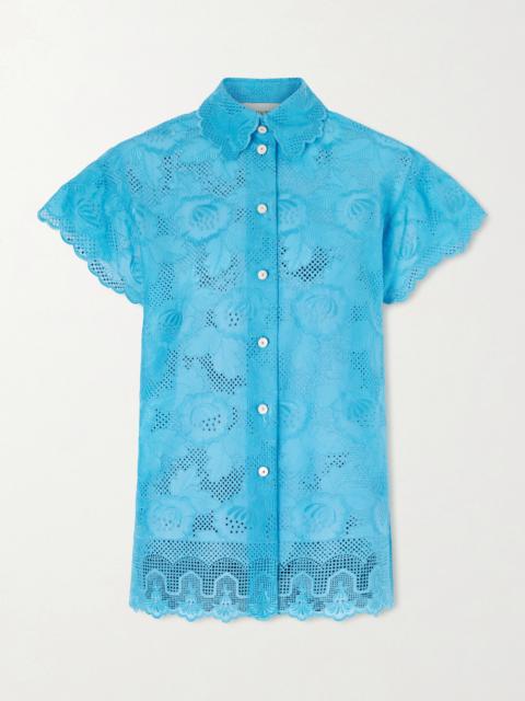 Broderie Anglaise Cotton Shirt