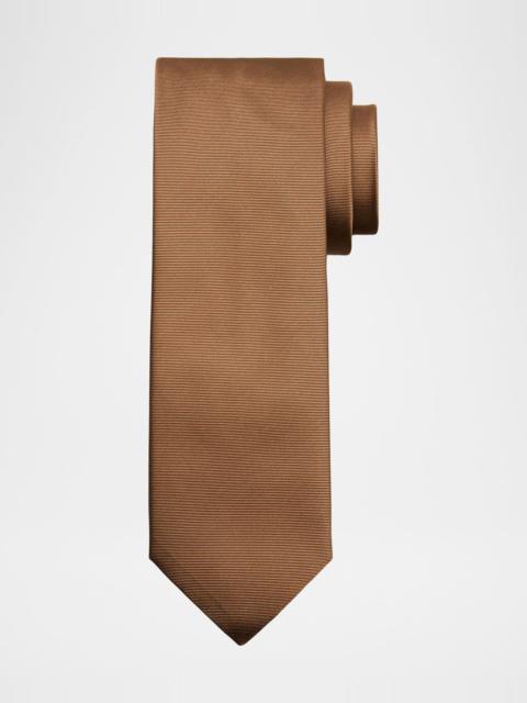 Men & apos;s Solid Silk Twill Tie