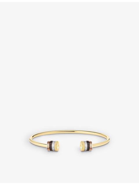 Quatre Classique PVD-coated 18ct yellow, white and pink gold and 0.23ct brilliant-cut diamond bracel