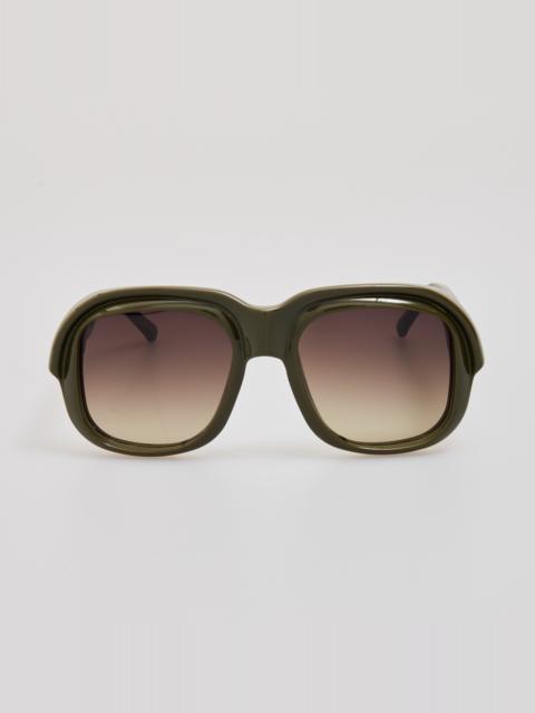 Oversize Sunglasses in Khaki