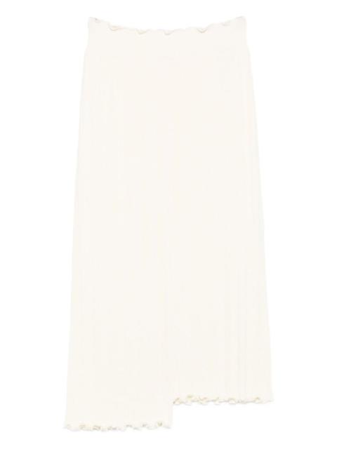 asymmetric midi skirt