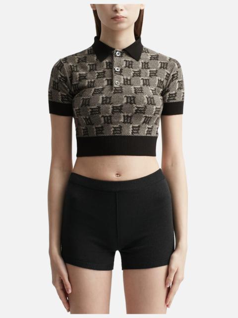 SILK WOOL KNITTED MONOGRAM