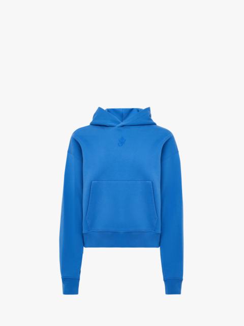 ANCHOR EMBROIDERY CROPPED HOODIE