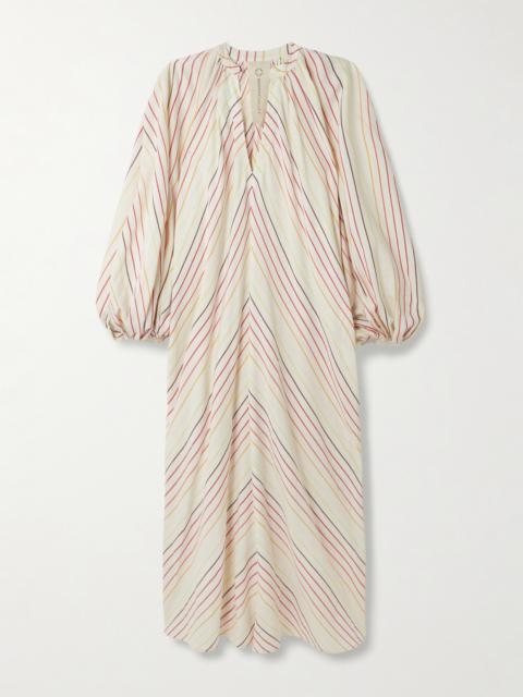 Touareg Striped Cotton Maxi Dress