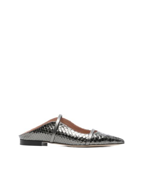 leather pointed-toe flats