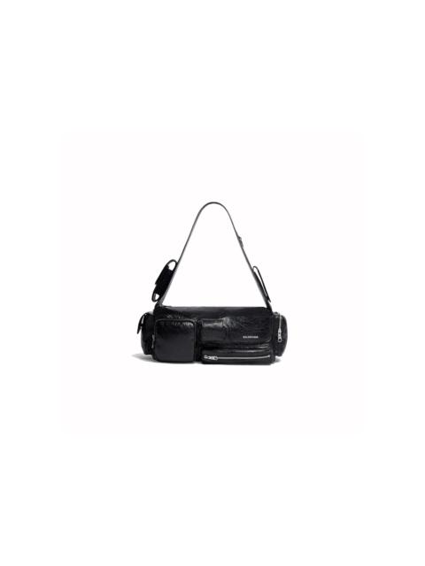 Balenciaga Mens Superbusy Small Sling Bag in Black Black