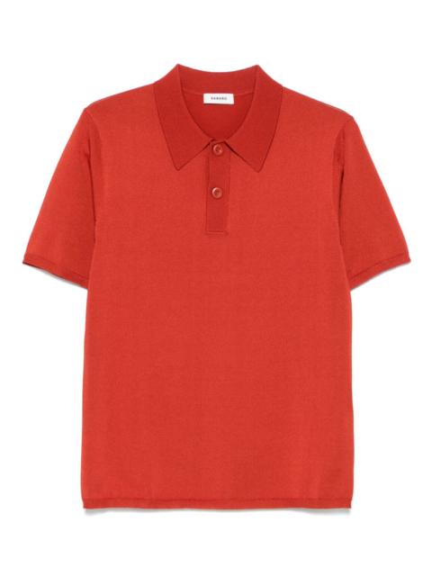 fine-knit polo shirt