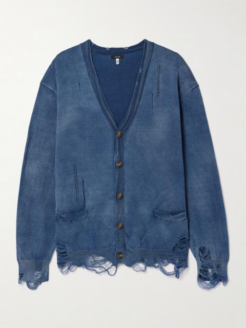 Distressed Cotton Cardigan