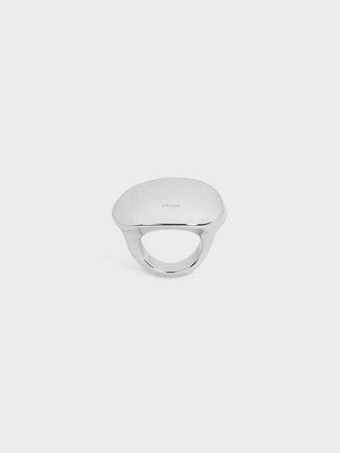 Formes Abstraites Sphere Ring in Brass with Rhodium Finish