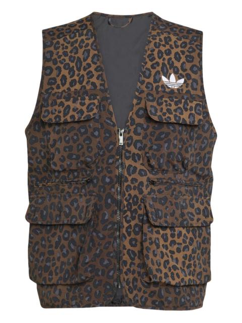 leopard-print gilet