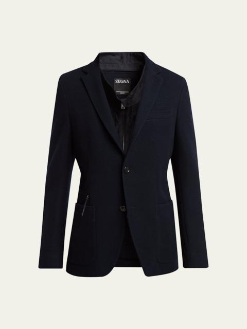 Men's High Performance Jersey Wool and Cotton Jacket