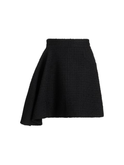 asymmetric tweed skirt