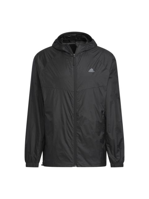 adidas LW UPF Windbreaker Jackets 'Black' IA1783