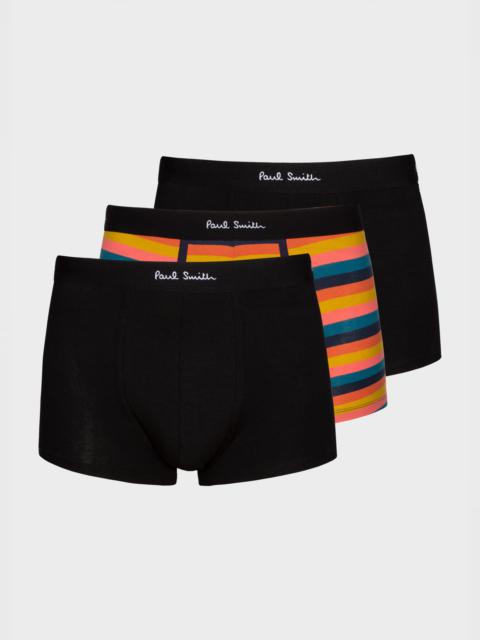 Black 'Artist Stripe' Boxer Briefs Three Pack