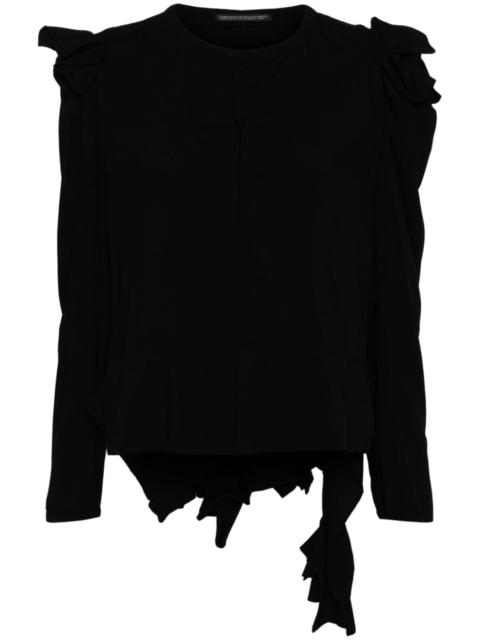 asymmetric long-sleeve top